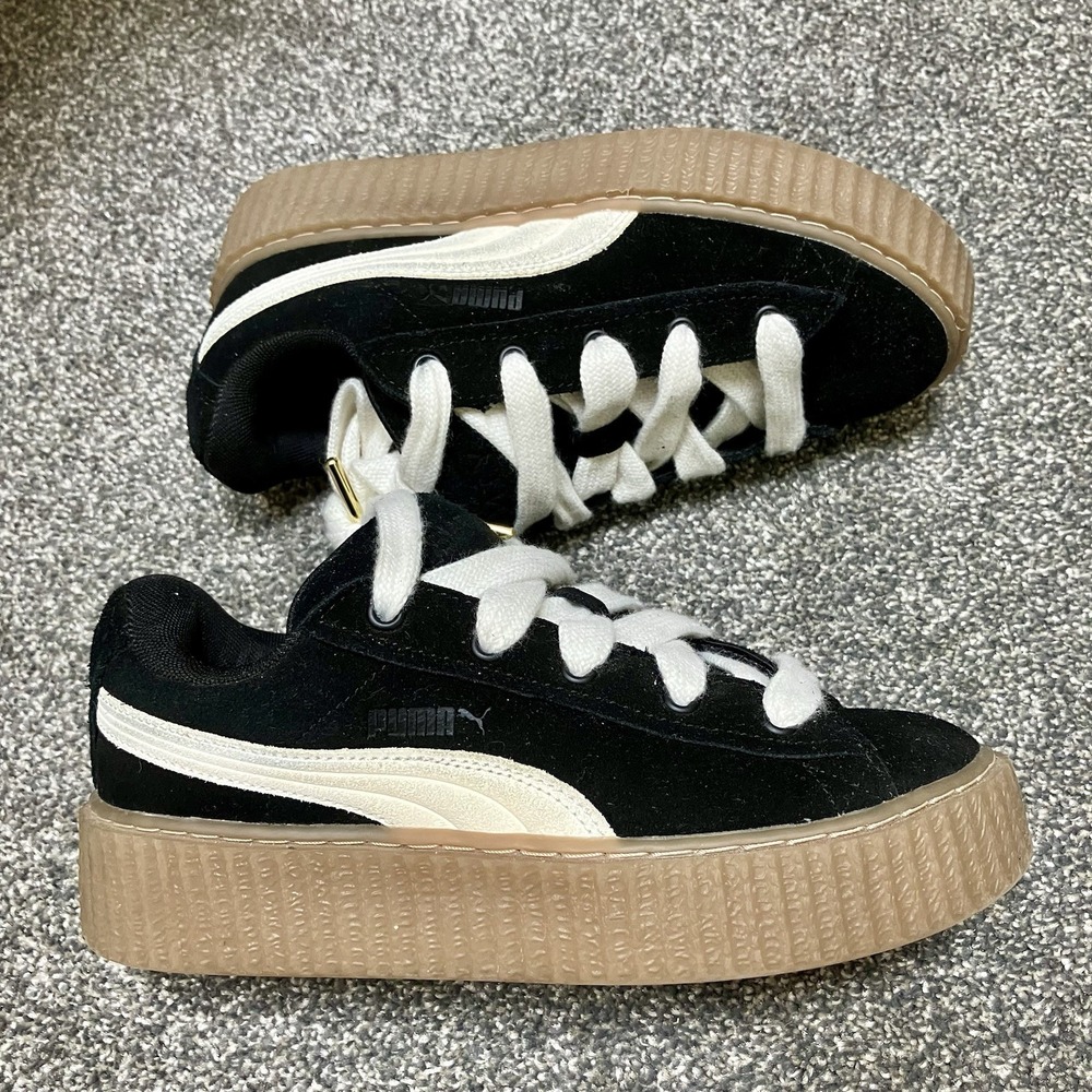Puma Fenty Creeper Rihanna Shoes Womens Size 6.5 Black White Platform Sneakers